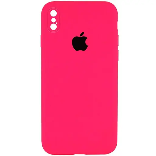 Чехол Epik Silicone Case Square Full Camera Protective AA для Apple iPhone X/XS 5.8 Розовый/Barbie pink