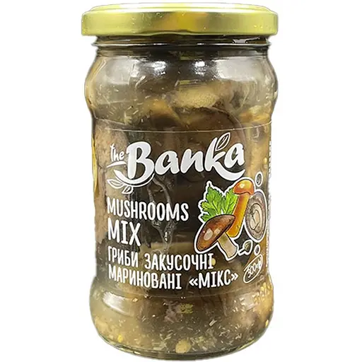 Гриби закусочні мариновані The Banka Мікс 300 г 