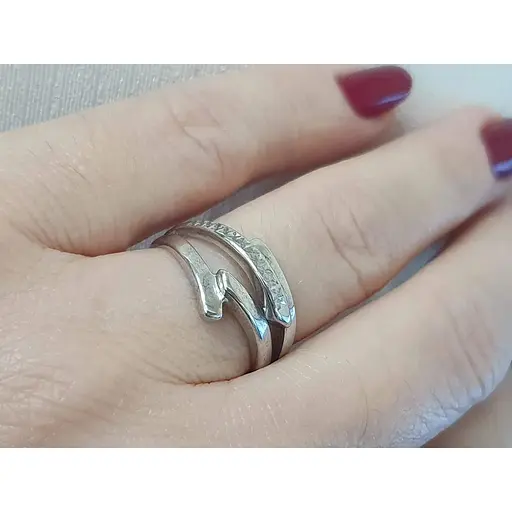 Срібне кільце Tango з алмазною гранню. 310012С 18 - фото 4