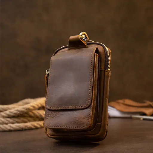 Чоловіча шкіряна сумка Vintage 10,5х17х4 см sum0013978 - фото 6