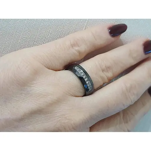 Срібне кільце Aurora з керамікою і фіанітами. С1010Ч 18 - фото 2