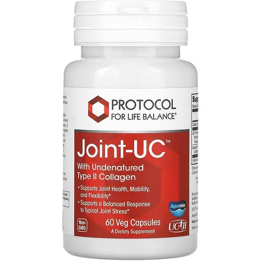 Поддержка здоровья суставов Protocol for Life Balance Joint-UCe с неденатурированным коллагеном типа II 60 растительных капсул