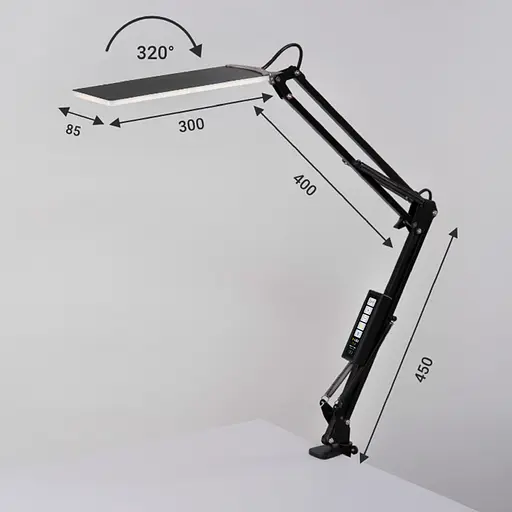 Настільна світлодіодна LED лампа з функцією роботи від Power Bank X-LED 30Вт біла - фото 4