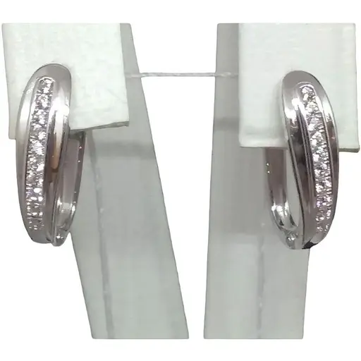 Золоті сережки Столична Ювелірна Фабрика з фіанітами. 110535Б