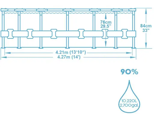 Каркасный бассейн Bestway Pool 427x84 56595 с фильтром и насосом - фото 7