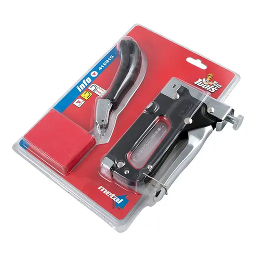 Степлер будівельний Top Tools + антистеплер 6-14 мм, тип скоб J/53 (41E915) - фото 5