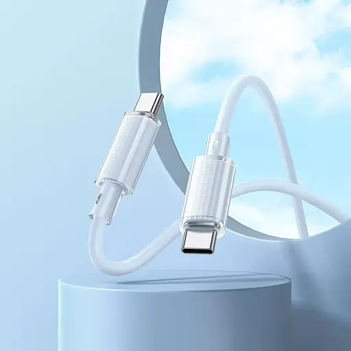 Дата кабель Borofone BX112 Lemon Type-C to Type-C 60W (1m) Blue - фото 5