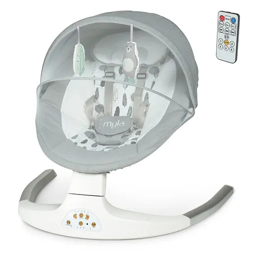 Убоюкивающий центр ME 1074 MYLA – пульт, 5 скоростей, таймер, 12 мелодий, USB, 2 положения спинки