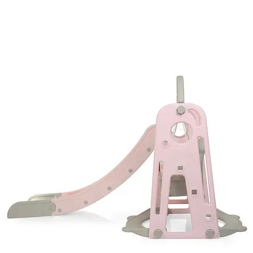 Дитяча гірка-гойдалка BAMBI YG2020-1-8 з баскетбольним кільцем, ш153-г195-в113см, рожева - фото 2