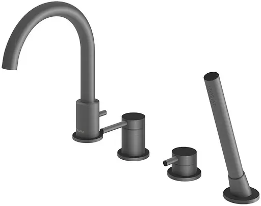 Смеситель на борт ванны Kohlman Axel graphite QB244AG Графит - фото 1