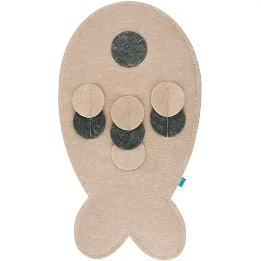 Когтеточка для кошек Barksi Textile Рыбка 54х30 см бежевая - фото 1