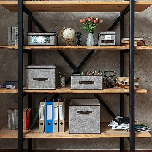 Короб для хранения Handy Home с крышкой 30x28x15 см серый (ESH07) - фото 3