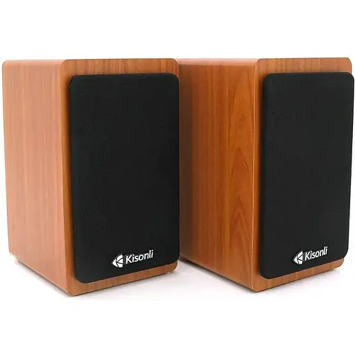 Колонки 2.0 Kisonli X23 для ПК и ноутбука, USB + 3.5mm, 2x5W, 30Hz-15KHz, 110 х 127 х 183mm, Black - фото 1