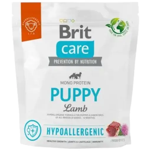 Сухой корм Brit Care Dog Hypoallergenic Puppy для щенков, гипоаллергенный с ягненком, 1 кг - фото 1