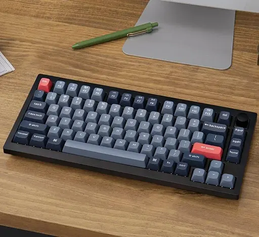 Клавіатура Keychron V1 Max 81 Key Gateron Jupiter Red Hot-Swap RGB Knob Carbon Black (V1MD1_KEYCHRON) - фото 9