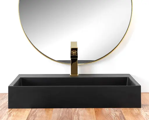 Умивальник Rea Goya black mat 60 накладний чорний матовий REA-U8779, Чорний матовий - фото 5