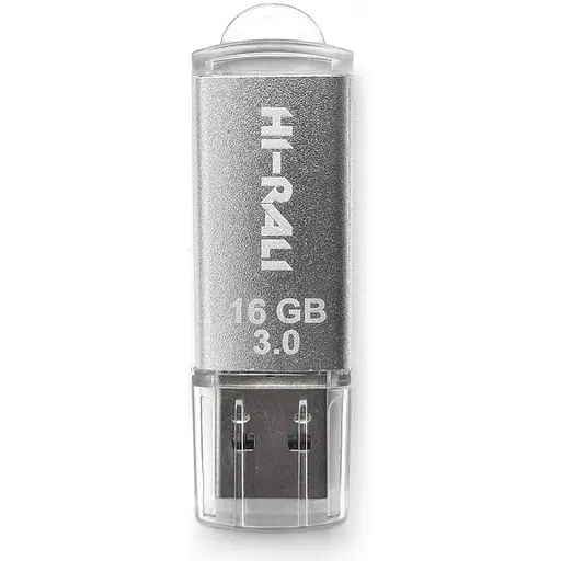 Флеш накопичувач USB 16Gb Hi-Rali Rocket сріблястий USB 3.0 (HI-16GB3VCSL) - фото 1