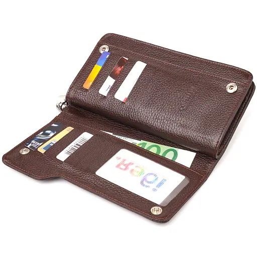 Женский кожаный кошелек Canpellini 20х10.5х3 см acs0025089 - фото 3