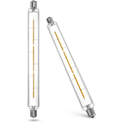 Bonlux 4W S15s Світлодіодні лампи 284 мм Теплий білий 2800K 60W S15 Заміна лампи S15s Fitting Lamp T25 Трубчаста прозора