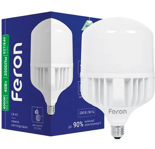 Лампа свiтлодiодна Feron LB-65 40Вт E27-E40 4000K (25824)