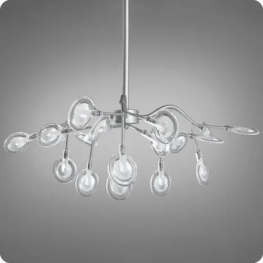 Люстра подвесная 517 Dlight на 18 ламп Хром Сатин (01948) - фото 1