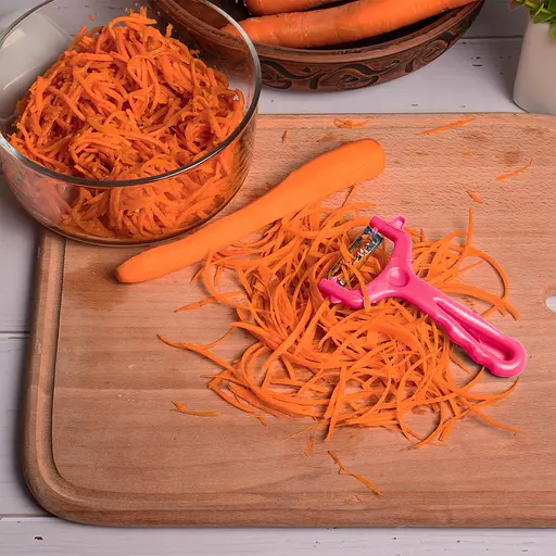 Нож для нарезки соломкой овощей и фруктов (для корейской морковки) 13 см, Kitchette Розовый 86306 - фото 8