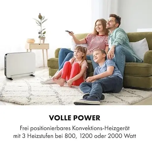 Конвекційний обігрівач Klarstein Baltrum flow до 40 м кв білий з чорним (10035033)  - фото 3