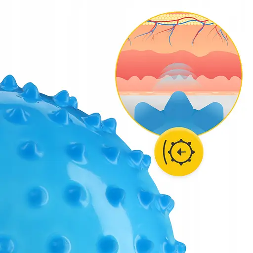 М'яч для пілатесу, йоги, реабілітації 4FIZJO 20 см (масажний) Blue (P-5905973402354) - фото 6