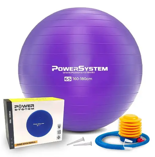 М'яч для фітнесу (фітбол) Power System PS-4012 Ø65 cm PRO Gymball Purple (PS-4012_65cm_Purple) - фото 1