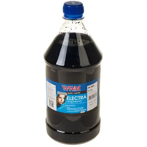 Чорнило WWM Epson Universal ELECTRA, C/CX, T/TX, S/SX, B/BX, R/RX, T/TX, P/PX, Black, 1000 мл, водорозчинне (EU/B-4)