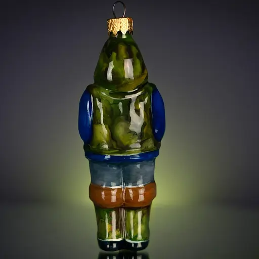 Ялинкова прикраса Різдвяні історії Рибак з трофеєм скло (4820001064322) - фото 4