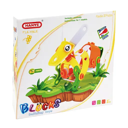 Болтовий конструктор "Зайчик" HANYE J-7712, 63 елементи - фото 1