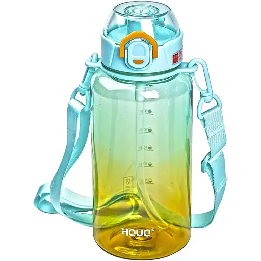 Пляшка для води Yiwu спортивна 1 л з мундштуком і ремінцем м'ятний Yiwu HP-14-31M