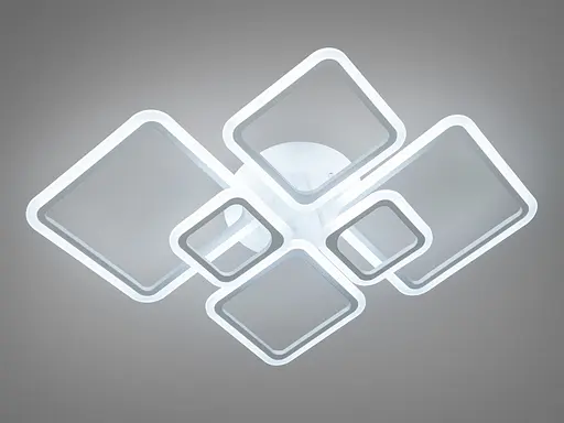 Белая потолочная светодиодная люстра смарт светильник, 105W - фото 3