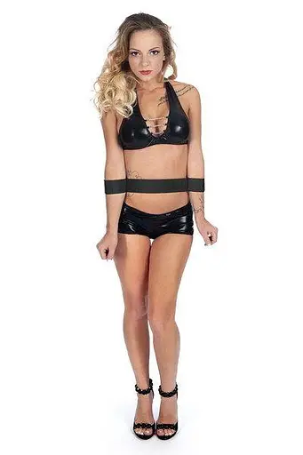 Фиксатор для талии и рук Fetish Tentation Waist and Wrist Straps с маской на глаза - фото 2