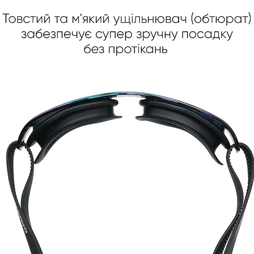 Окуляри для плавання Renvo Parma Уні Anti-fog Чорний Різнокольоровий OSFM (2SG500-0109) - фото 7