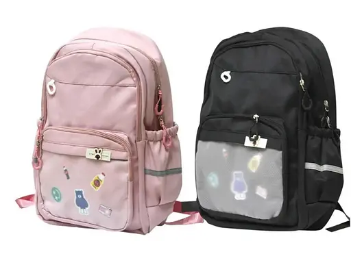 Рюкзак подростковый, 46x33x15 см, 3 отделения, прозрачный карман, R8813 (в ассортименте) - фото 2