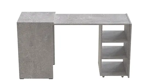 Стол-тумба трансформер Смарт 1/2 Ferrum-decor 750x1450x600 ДСП Бетон 16 мм (FRD-105080) - фото 2