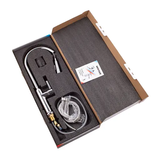 Смеситель для кухни с выдвижным изливом Mixxus Premium PULL 014 MI6958 Хром - фото 5