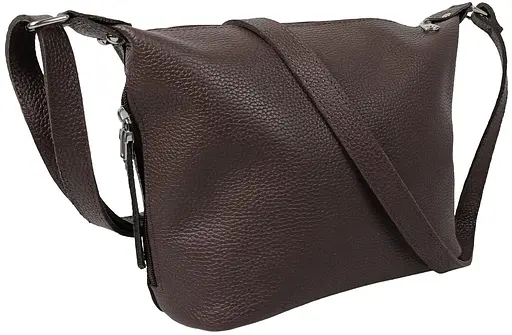 Женская кожаная сумка Borsacomoda темно-коричневая sum0028713 - фото 2