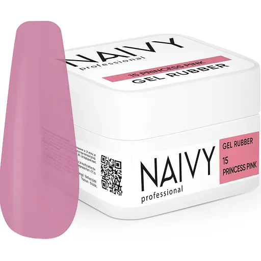 База для нігтів Naivy Professional №15 Princess pink каучукова кольорова 30 мл