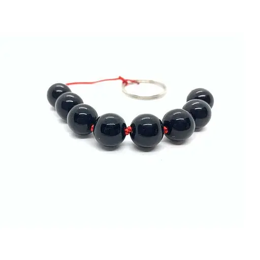 Анальні буси з чорного загартованого скла K000945 - фото 1