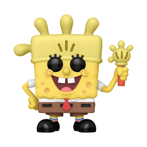 Коллекционная фигурка Funko Pop Губка Боб Перчатка SpongeBob Glove Light  10 см FP SB 1671 - фото 2