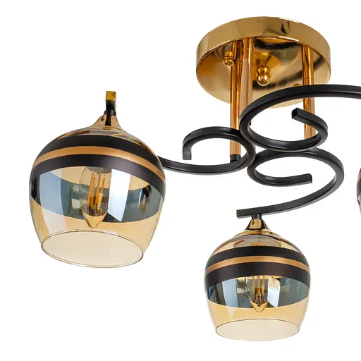 Люстра стельова Brille в спальню E27 60W G (LK-716S/3) - фото 6
