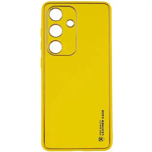 Кожаный чехол Epik Xshield для Samsung Galaxy S23 FE Желтый / Yellow