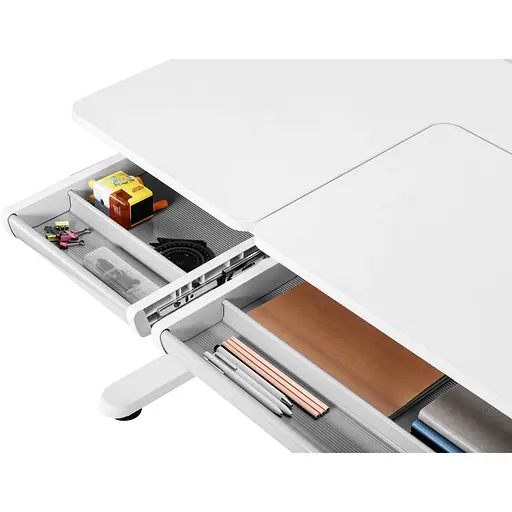 Стол компьютерный 2E CE301K-MECHANIC, регулировка высоты, механика, 54/76х120x60 см, белый - фото 11