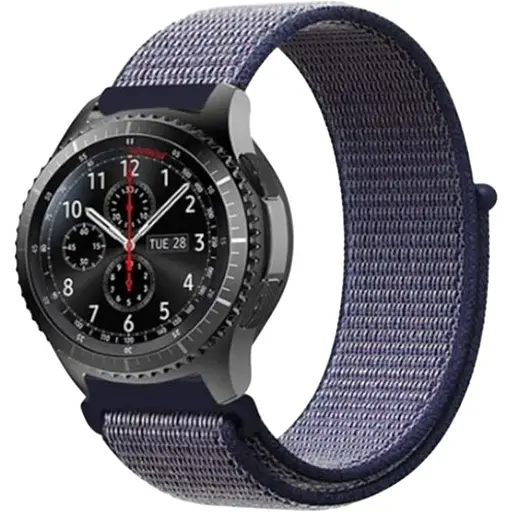 Ремінець DK CDK для Xiaomi Amazfit Active 2 / 2R (W2437) 20mm Nylon Sport Loop (012415) (midnight blue) - фото 3