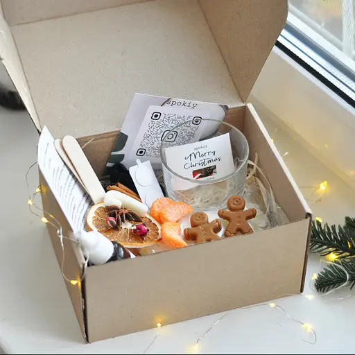 Набор для создания свечи "Merry Christmas" М Spokiy SP2406 с стеклянной емкостью - фото 4