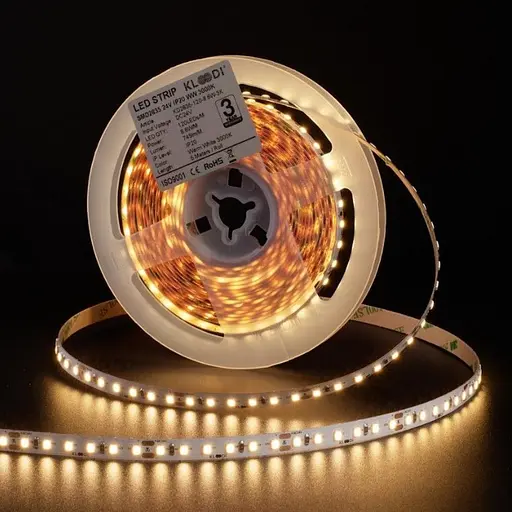 LED Стрічка 8,6W 120LED 3000K 745LM RA90 IP20 24V KLOODI KD2835-120-8.6W-3К-24V - фото 5