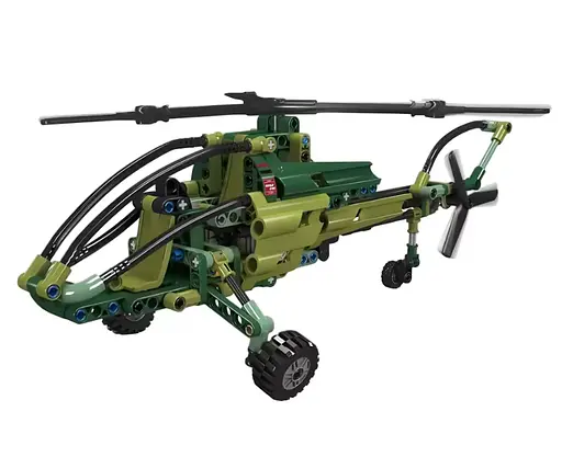 Конструктор вертоліт Mould King  Exploration Helicopter  авіція військовий розвідувач авіація 284 деталей - фото 1